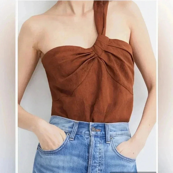 - Veronica Beard Belinda one-shoulder jacquard top- size 10 - Picture 7 of 11